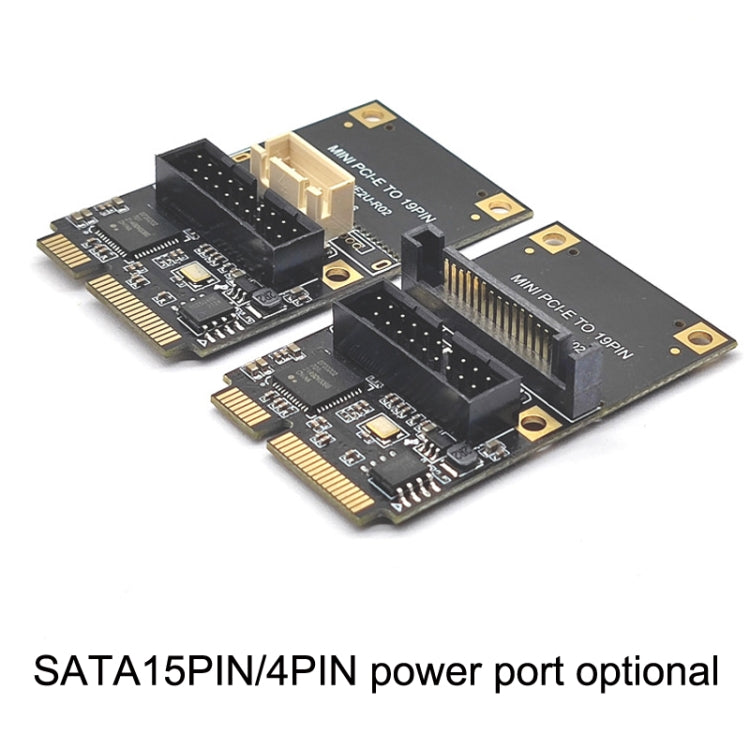 Mini PCI-E To USB3.2 GEN1 Front 19Pin 2 Ports Transfer Card Supports Half High S 4PIN Electric Point by buy2fix