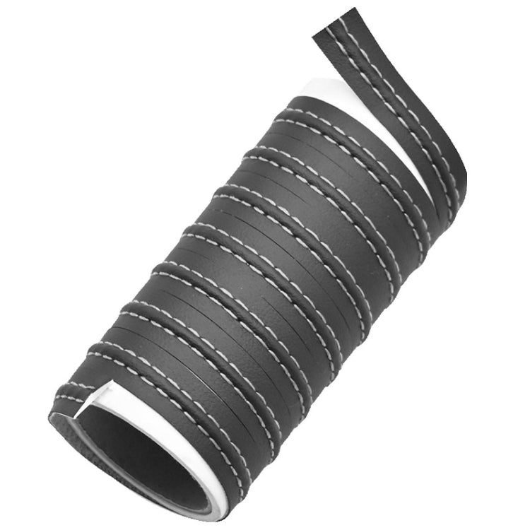 2m Car Center Console Interior Modification Leather Gap Strip(Black Beige) by buy2fix