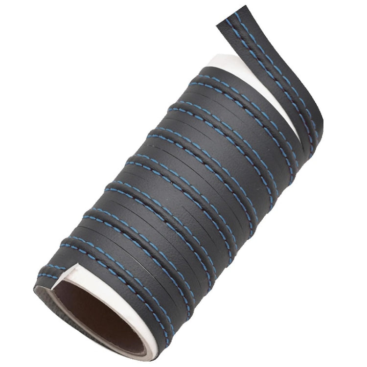 2m Car Center Console Interior Modification Leather Gap Strip(Black Blue) by buy2fix