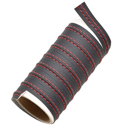 8m Car Center Console Interior Modification Leather Gap Strip(Black Red) by buy2fix