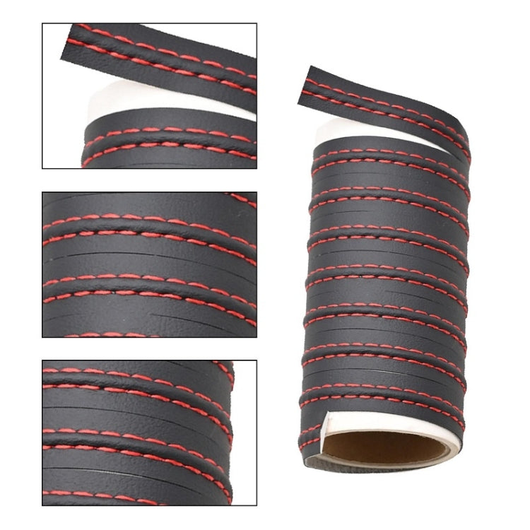 8m Car Center Console Interior Modification Leather Gap Strip(Black Red) by buy2fix