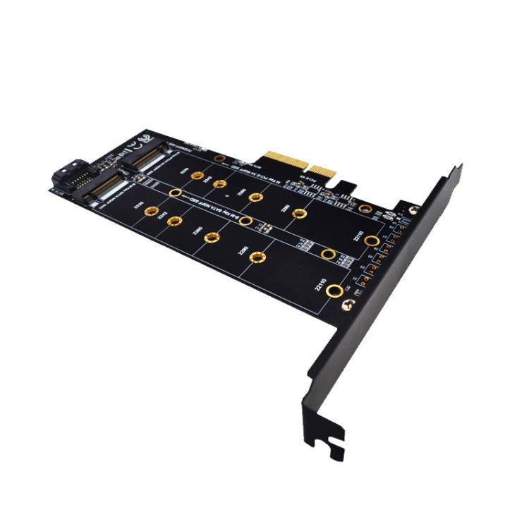 M.2 PCIe SSD Adapter Card PCIE 4x to M.2 Key M B Dual Interface Card by buy2fix