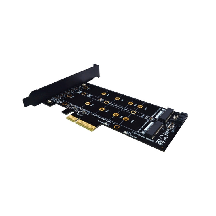 M.2 PCIe SSD Adapter Card PCIE 4x to M.2 Key M B Dual Interface Card by buy2fix