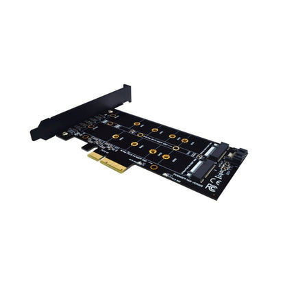 M.2 PCIe SSD Adapter Card PCIE 4x to M.2 Key M B Dual Interface Card by buy2fix