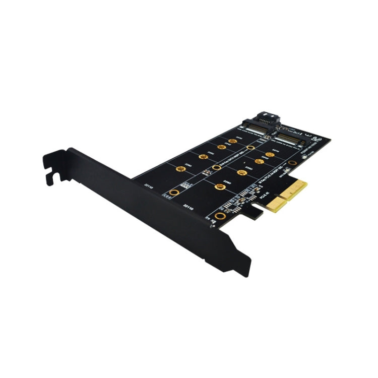 M.2 PCIe SSD Adapter Card PCIE 4x to M.2 Key M B Dual Interface Card by buy2fix