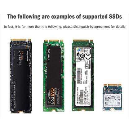 USB3.1 10Gbps GEN2 To NVME SATA Dual Protocol M.2 SSD Riser Card by buy2fix