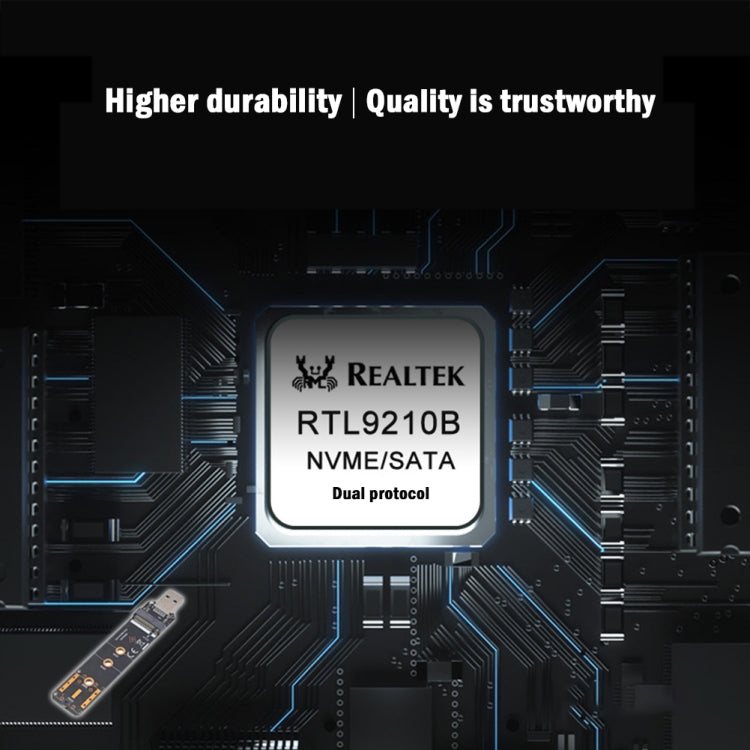 USB3.1 10Gbps GEN2 To NVME SATA Dual Protocol M.2 SSD Riser Card by buy2fix