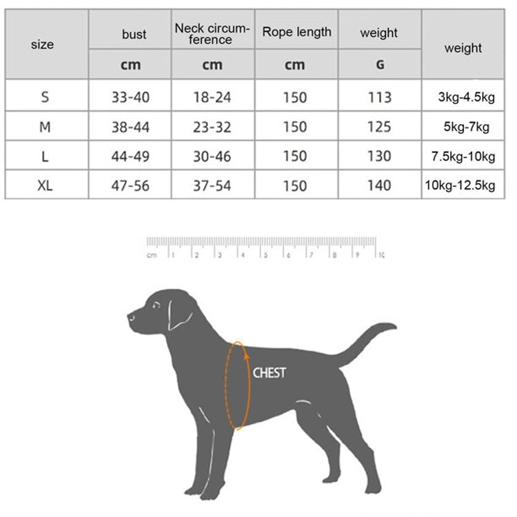 Pet Vest Harness + Traction Rope Set Reflective Breathable Dog Cat Harness, Size: M(Pink) - Leashes & Chest Strap by buy2fix | Online Shopping UK | buy2fix