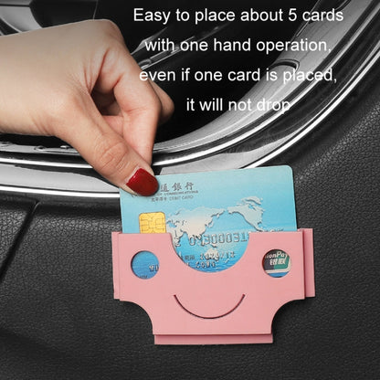 Car Multi-functional Adhesive Bill Card Holder, Color: Smile Black by buy2fix