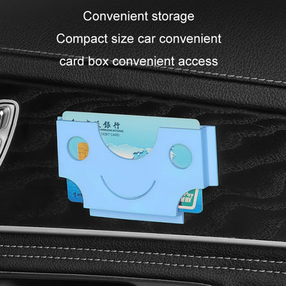 Car Multi-functional Adhesive Bill Card Holder, Color: Smile Black by buy2fix