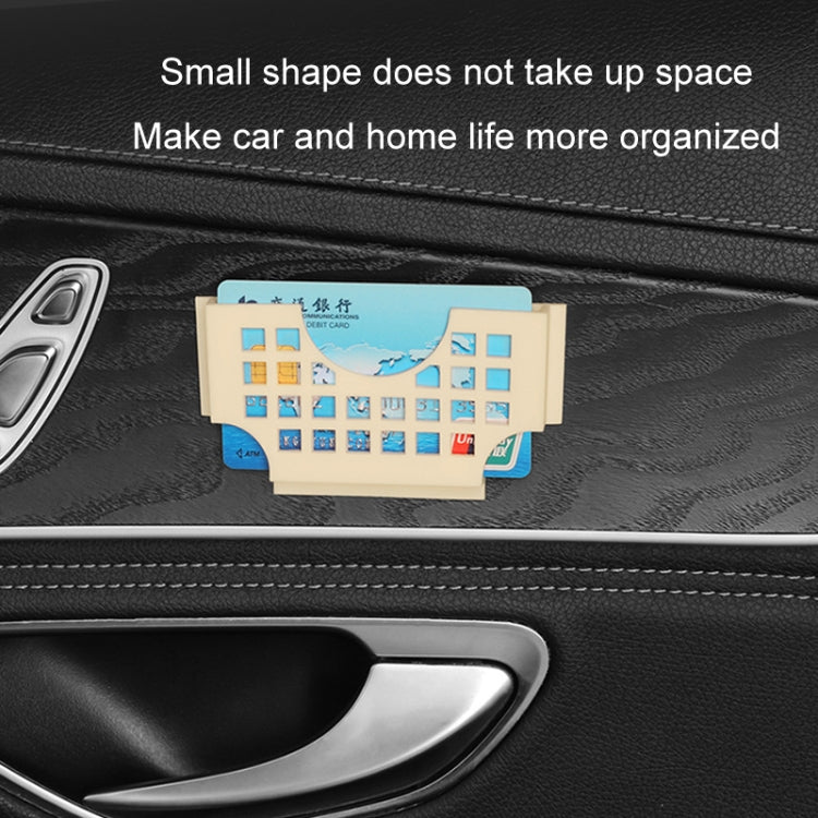Car Multi-functional Adhesive Bill Card Holder, Color: Smile Black by buy2fix