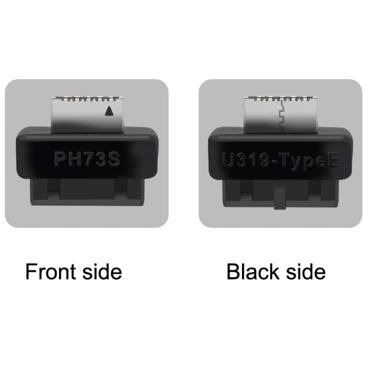 2pcs Mainboard USB3 19P/20P to TYPE-E Adapter Chassis Front TYPE-C/USB-C Plug Port(Black) by buy2fix