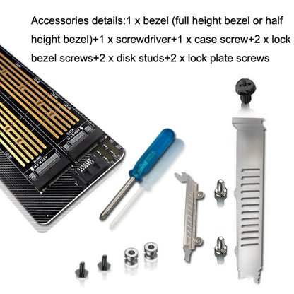 M.2 NVME NGFF SSD To PCIE SATA Dual Disk Conversion Expansion Card Supports MKEY BKEY Wiring(Black) by buy2fix