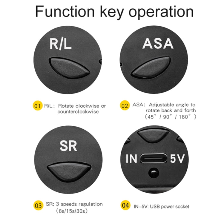 2 In 1 Plug In Turntable Rotary Jewelry Live Shooting Display Stand, Color: Black Button by buy2fix