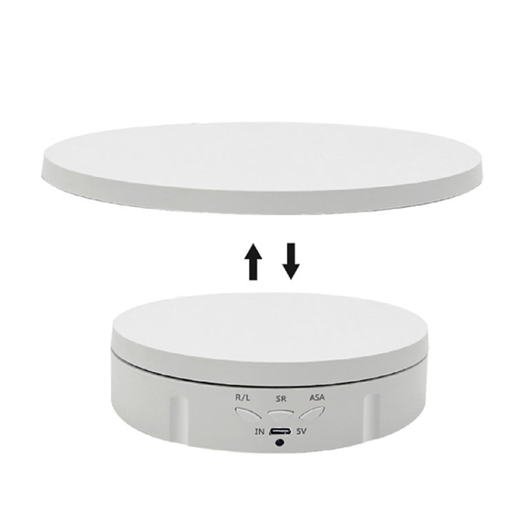 2 In 1 Charging Turntable Rotary Jewelry Live Shooting Display Stand, Color: White Button by buy2fix