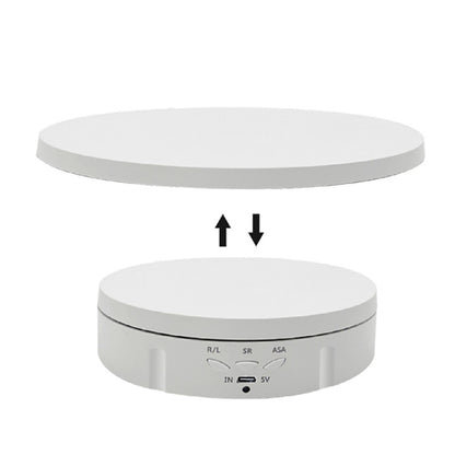 2 In 1 Charging Turntable Rotary Jewelry Live Shooting Display Stand, Color: White Button by buy2fix