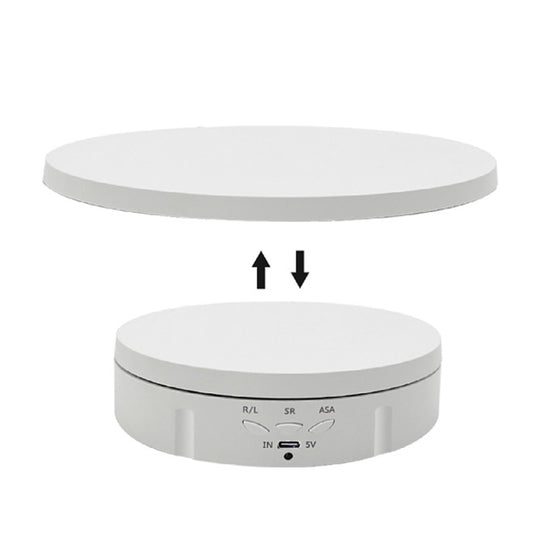 2 In 1 Charging Turntable Rotary Jewelry Live Shooting Display Stand, Color: White Button by buy2fix