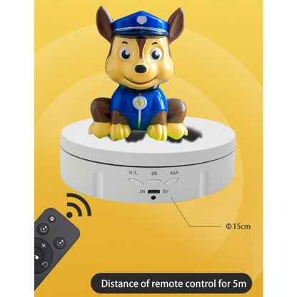 2 In 1 Charging Turntable Rotary Jewelry Live Shooting Display Stand, Color: White Button by buy2fix