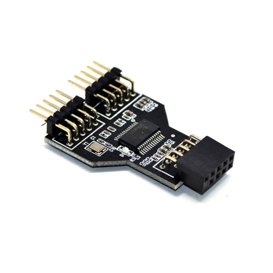 9 Pin USB Header Female 1 To 2 Male Board 9-Pin USB 2.0 HUB Connector Adapter by buy2fix