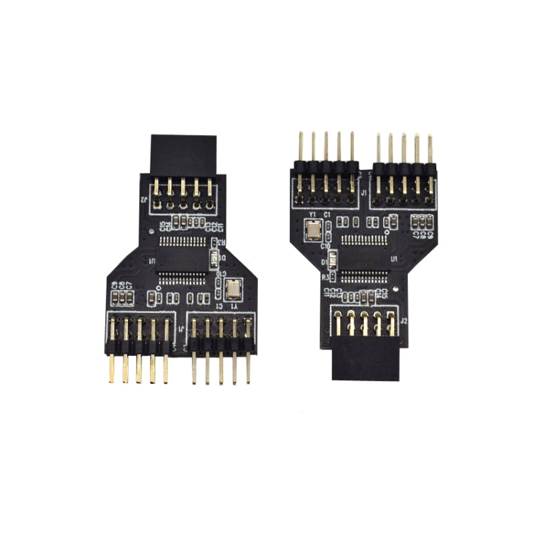 9 Pin USB Header Female 1 To 2 Male Board 9-Pin USB 2.0 HUB Connector Adapter by buy2fix