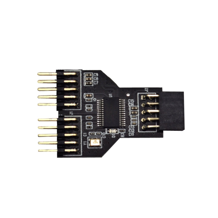 9 Pin USB Header Female 1 To 2 Male Board 9-Pin USB 2.0 HUB Connector Adapter by buy2fix