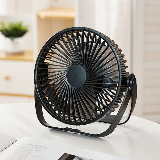 Mini ventilateur électrique 3 en 1 à turbine silencieuse et sans balais, style : rechargeable (noir)