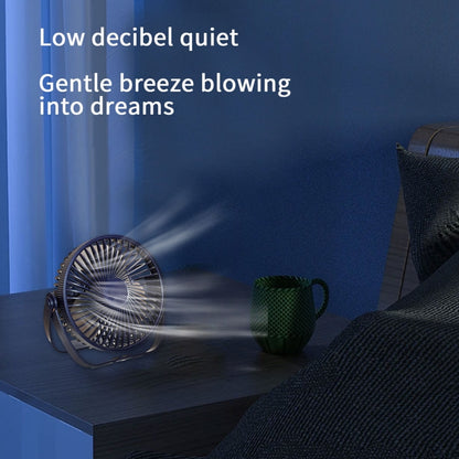 3-in-1 Electric Fan Wall Mounted Desktop Quiet Brushless Turbine Mini Fan, Style: USB Plug(White) by buy2fix