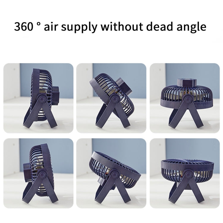 3-in-1 Electric Fan Wall Mounted Desktop Quiet Brushless Turbine Mini Fan, Style: USB Plug(Black) by buy2fix