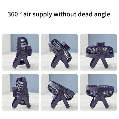 3-in-1 Electric Fan Wall Mounted Desktop Quiet Brushless Turbine Mini Fan, Style: USB Plug(Black) by buy2fix