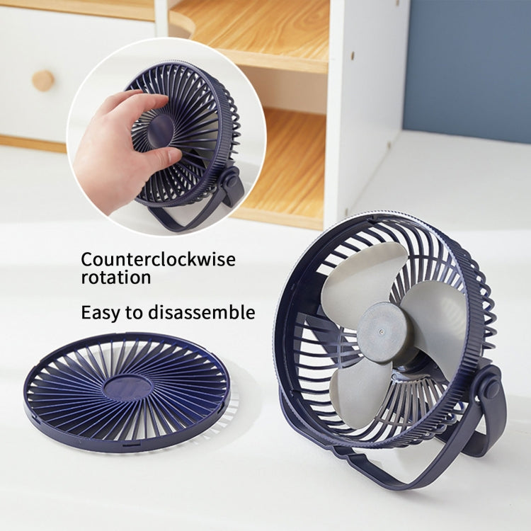 3-in-1 Electric Fan Wall Mounted Desktop Quiet Brushless Turbine Mini Fan, Style: USB Plug(White) by buy2fix