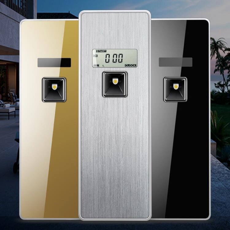 Anti-Corrosion Stainless Steel Panel LCD Digital Display Intelligent Automatic Fragrance Sprayer(Brushed) - Air Purifiers & Accessories by buy2fix | Online Shopping UK | buy2fix