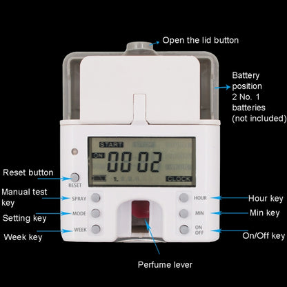 Anti-Corrosion Stainless Steel Panel LCD Digital Display Intelligent Automatic Fragrance Sprayer(Brushed) - Air Purifiers & Accessories by buy2fix | Online Shopping UK | buy2fix