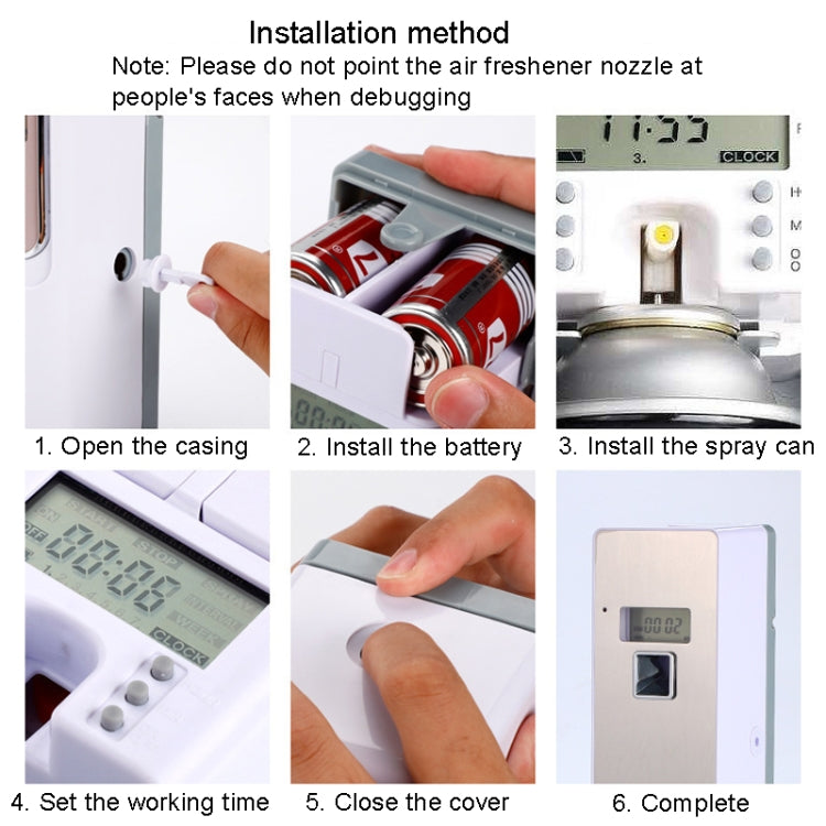 Anti-Corrosion Stainless Steel Panel LCD Digital Display Intelligent Automatic Fragrance Sprayer(Black Titanium) - Air Purifiers & Accessories by buy2fix | Online Shopping UK | buy2fix
