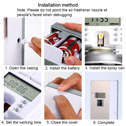 Anti-Corrosion Stainless Steel Panel LCD Digital Display Intelligent Automatic Fragrance Sprayer(Black Titanium) - Air Purifiers & Accessories by buy2fix | Online Shopping UK | buy2fix