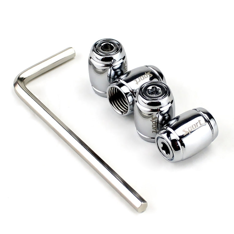 Automobile Valve Core Cap Tire Anti-deflation Valve Decoration(Silver) - Tire Valve Caps by buy2fix | Online Shopping UK | buy2fix