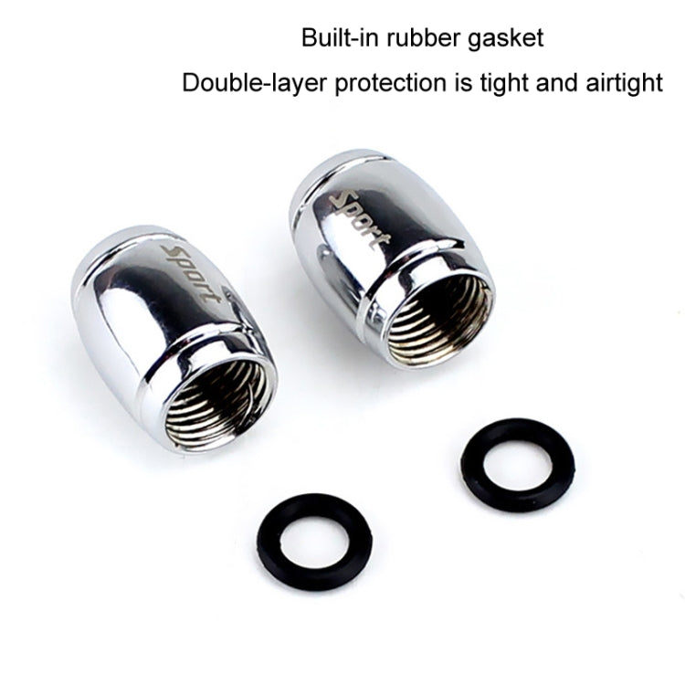 Automobile Valve Core Cap Tire Anti-deflation Valve Decoration(Silver) - Tire Valve Caps by buy2fix | Online Shopping UK | buy2fix