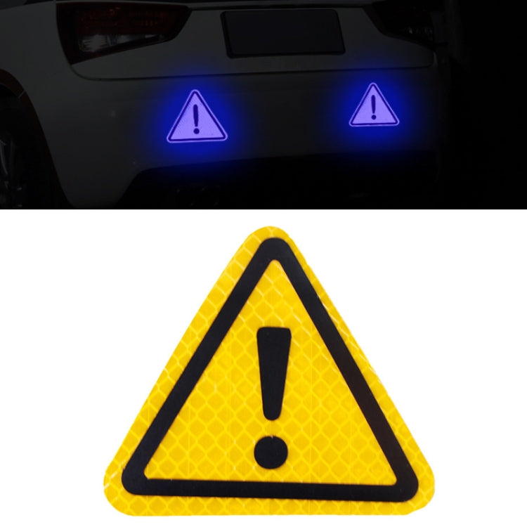 Car Tail Triangle Reflective Stickers Safety Warning Danger Signs Car Stickers(Yellow) by buy2fix
