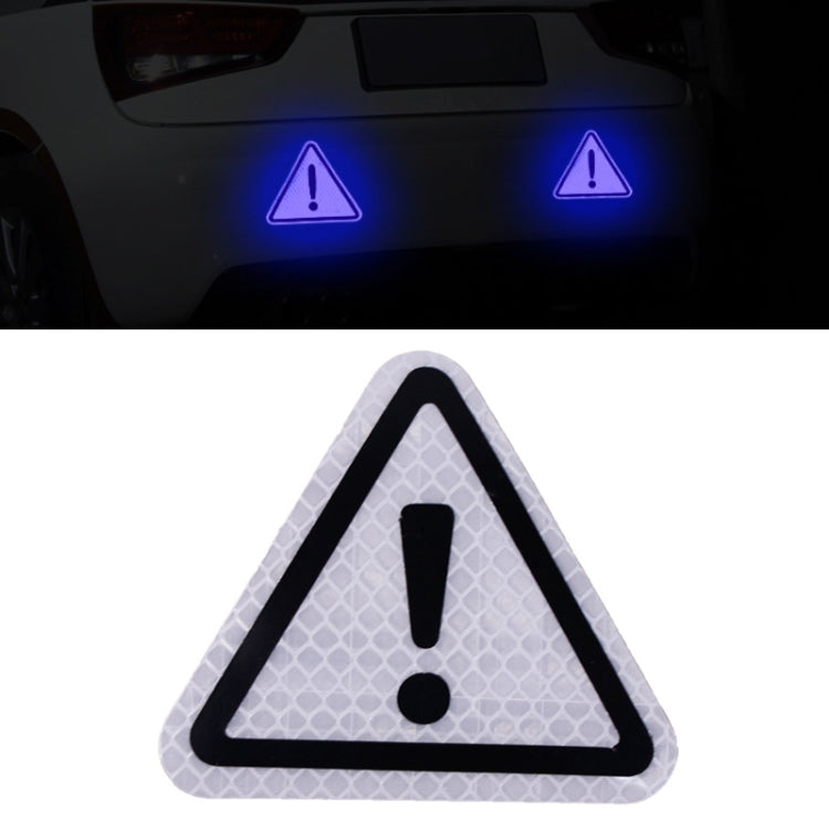 Car Tail Triangle Reflective Stickers Safety Warning Danger Signs Car Stickers(Silver) by buy2fix
