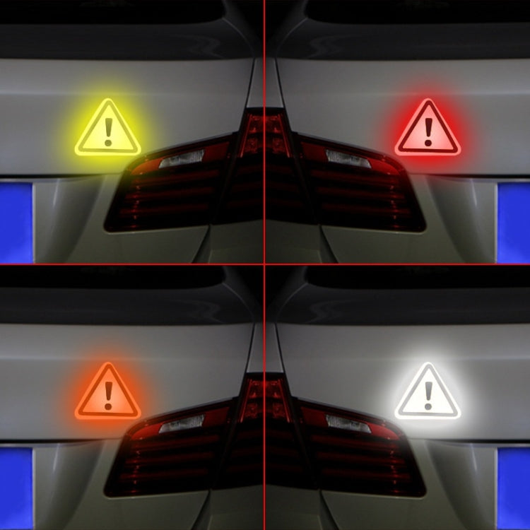 Car Tail Triangle Reflective Stickers Safety Warning Danger Signs Car Stickers(Silver) by buy2fix