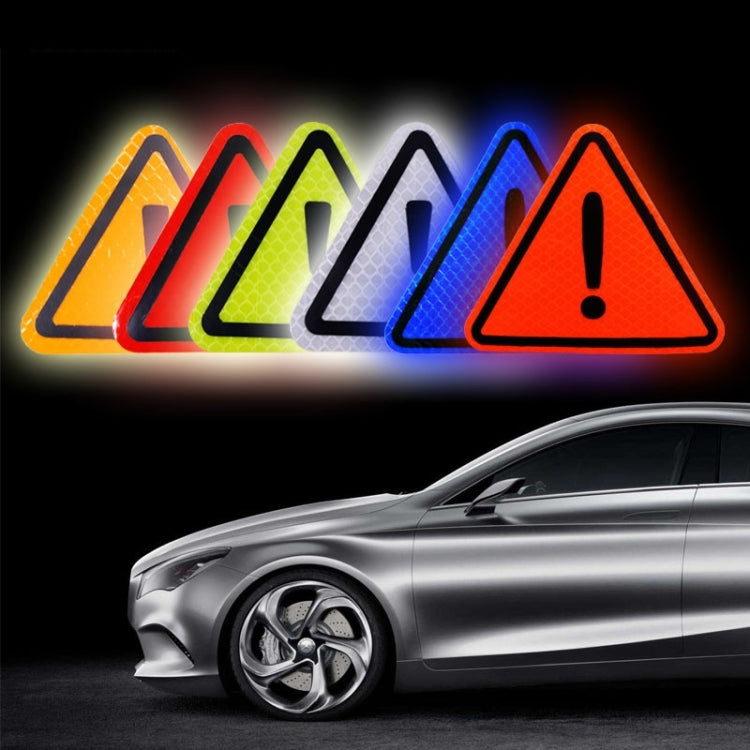 Car Tail Triangle Reflective Stickers Safety Warning Danger Signs Car Stickers(Blue) by buy2fix