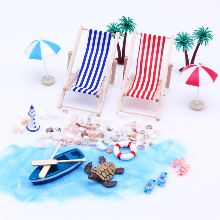 B Style Mini Beach Set Miniature Model Ornament Summer Ocean Simulation Scene Photo Decoration Props by buy2fix