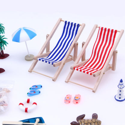 B Style Mini Beach Set Miniature Model Ornament Summer Ocean Simulation Scene Photo Decoration Props by buy2fix