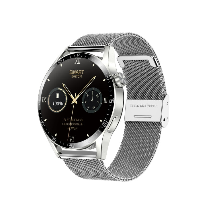 Sports Health Monitoring Waterproof Smart Call Watch With NFC Function, Color: Silver-Silver Steel by buy2fix