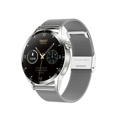 Sports Health Monitoring Waterproof Smart Call Watch With NFC Function, Color: Silver-Silver Steel by buy2fix