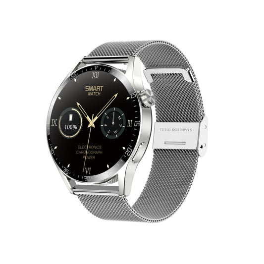 Sports Health Monitoring Waterproof Smart Call Watch With NFC Function, Color: Silver-Silver Steel by buy2fix