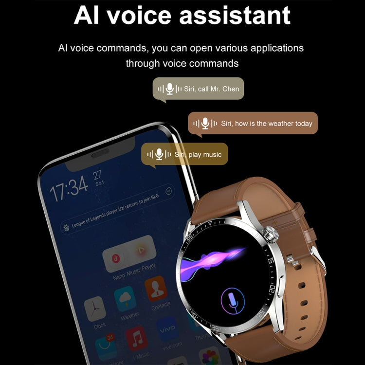 Sports Health Monitoring Waterproof Smart Call Watch With NFC Function, Color: Silver-Silver Steel+Red Silicone by buy2fix