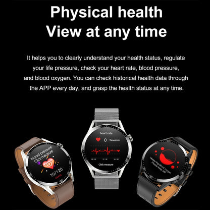 Sports Health Monitoring Waterproof Smart Call Watch With NFC Function, Color: Black-Black Steel by buy2fix