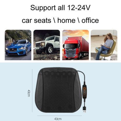 Multifunctional USB Fan Ventilation Heat Dissipation Car Seat Cushion(Navy) by buy2fix