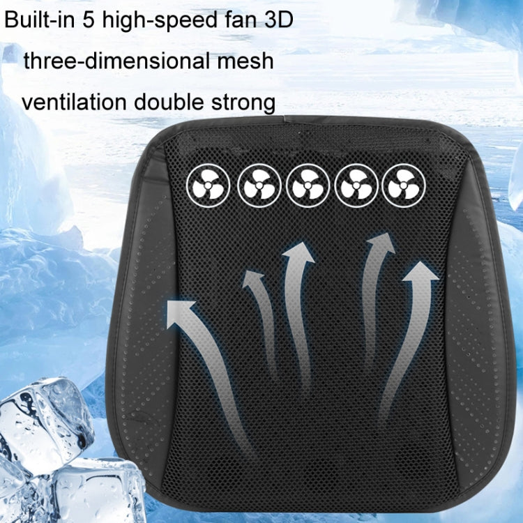 Multifunctional USB Fan Ventilation Heat Dissipation Car Seat Cushion(Black) by buy2fix