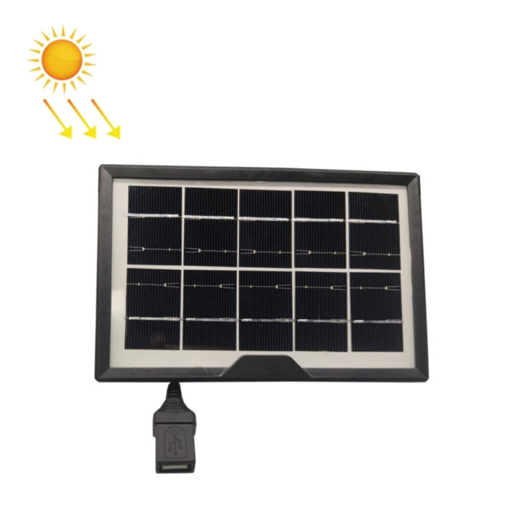 Small Table Lamp Flashlight With USB Female Head 5V/1.8W Solar Panel(Black) by buy2fix